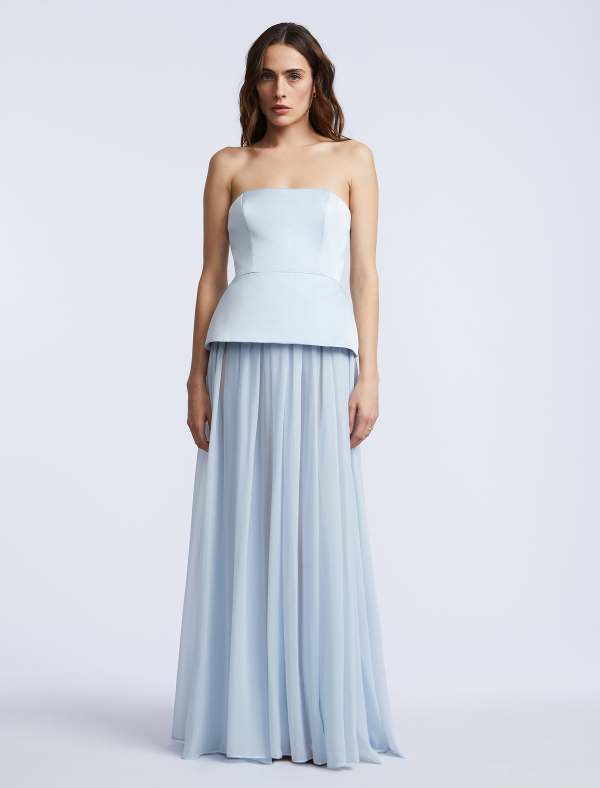 peplum dresses Strapless Gown Size:PETITE S (4'11