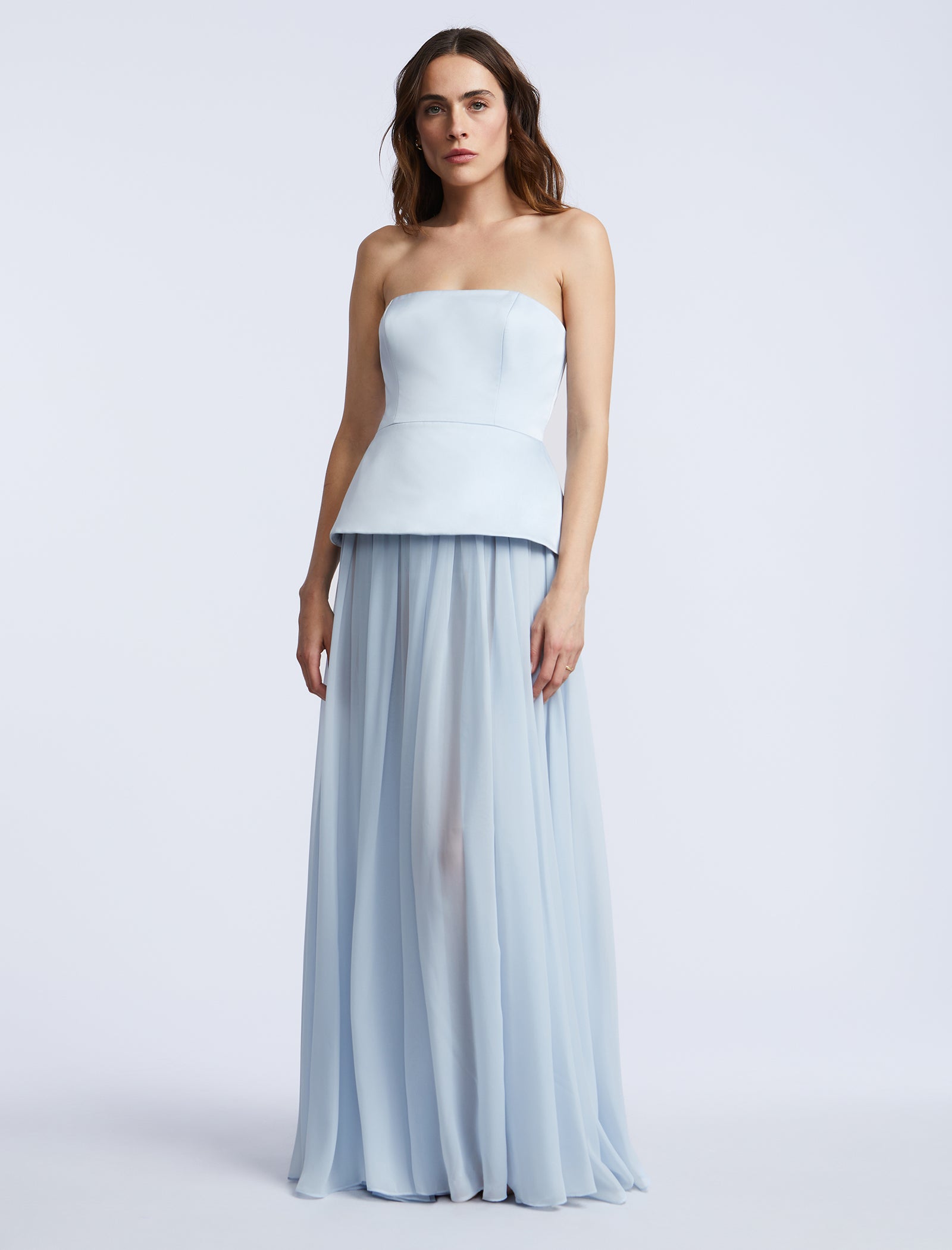 Strapless Peplum Gown BCBGMAXAZRIA Strapless Peplum Gown BCBGMAXAZRIA