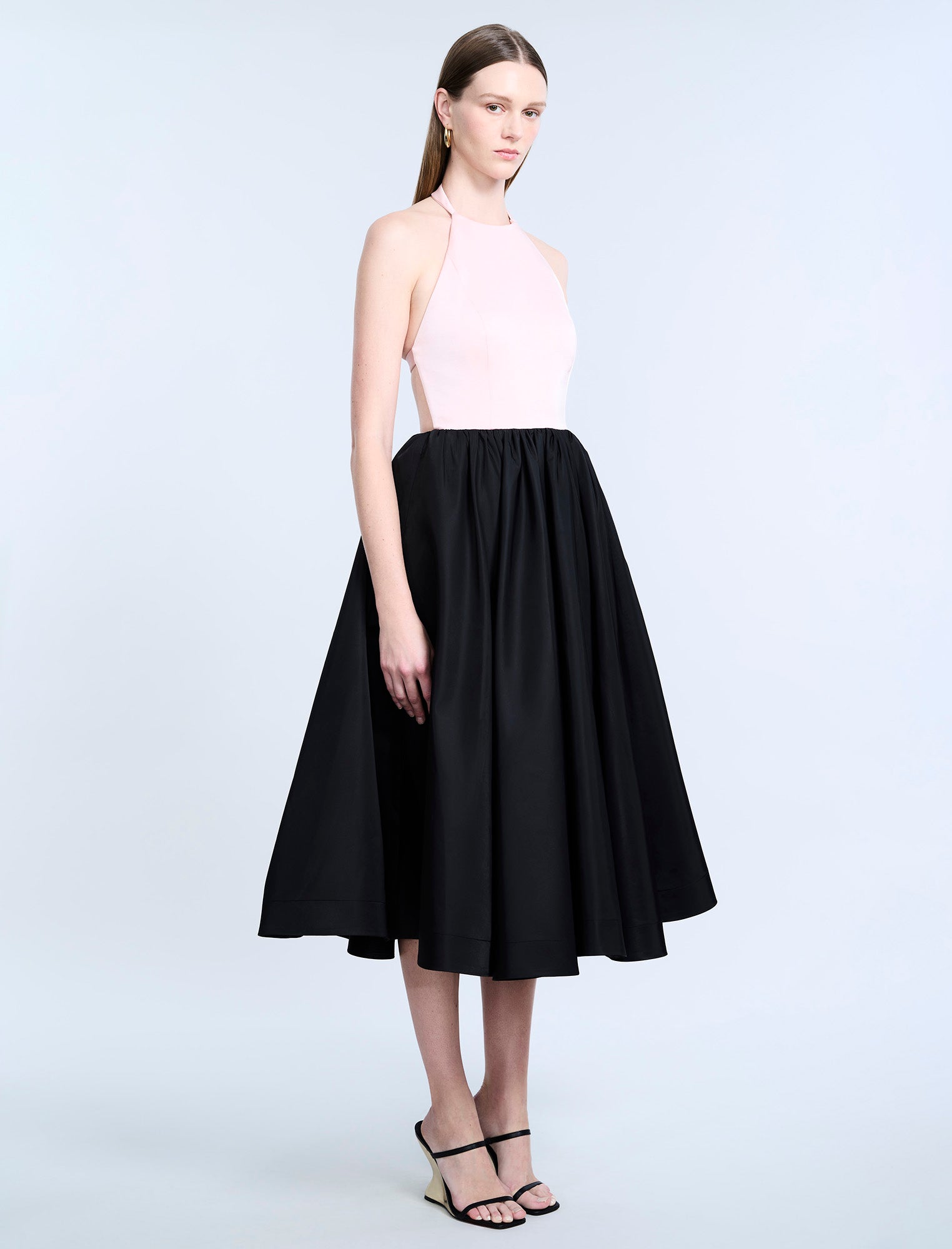 Halter Tea Length Dress BCBGMAXAZRIA Halter Tea Length Dress BCBGMAXAZRIA