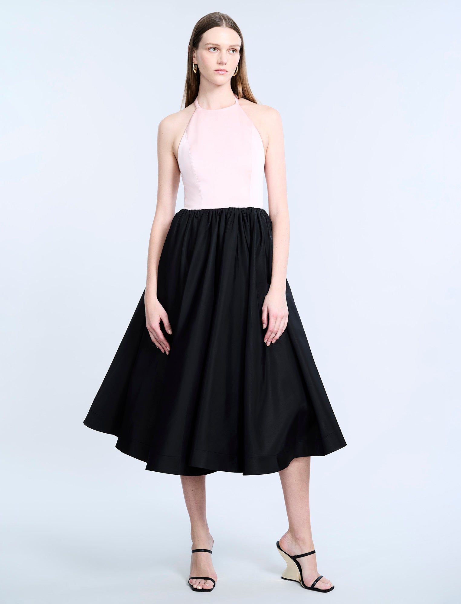 bcbg black halter dress Halter Tea Length Dress – BCBGMAXAZRIA