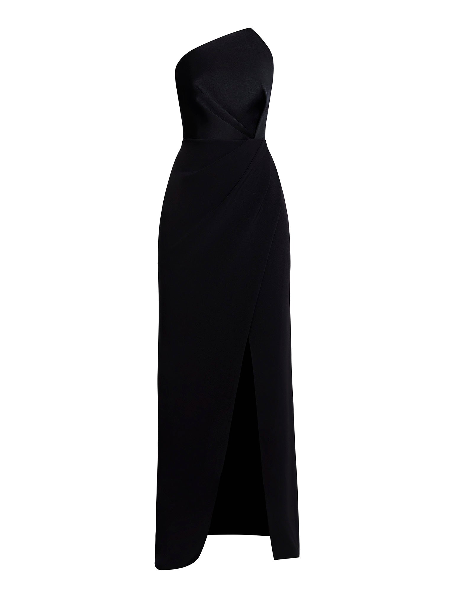 High Draped Slit Gown BCBGMAXAZRIA High Draped Slit Gown BCBGMAXAZRIA