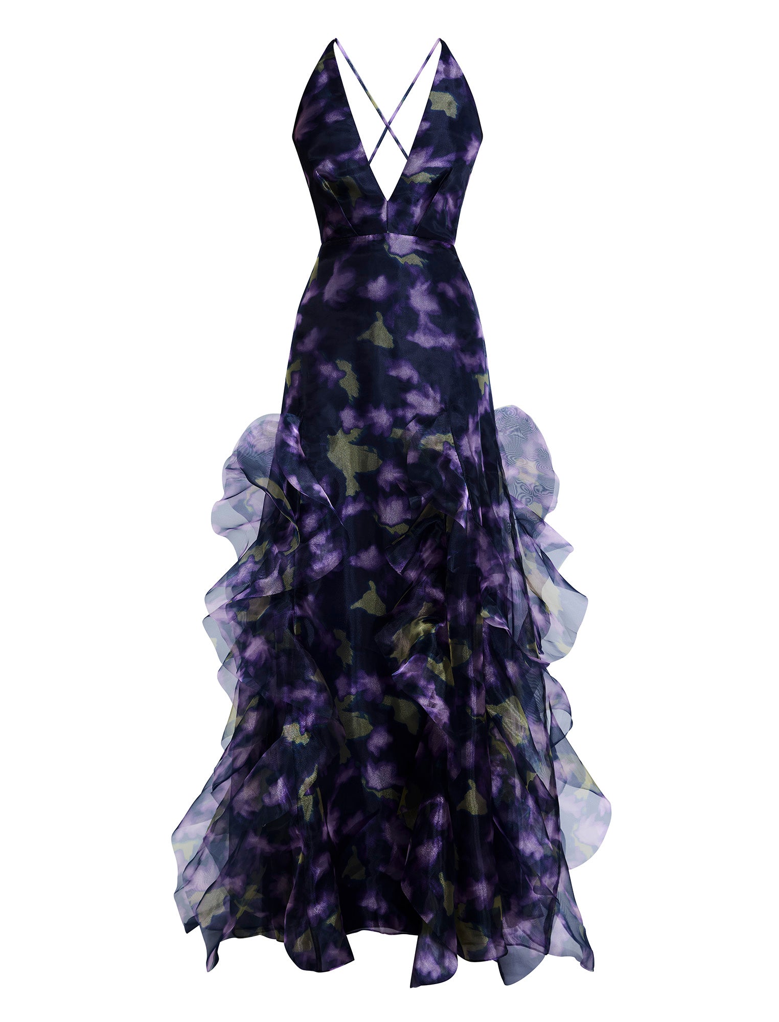 bcbg purple long dress BCBG Max Azria Womens Aurica Empire Prom Evening Dress Purple 2