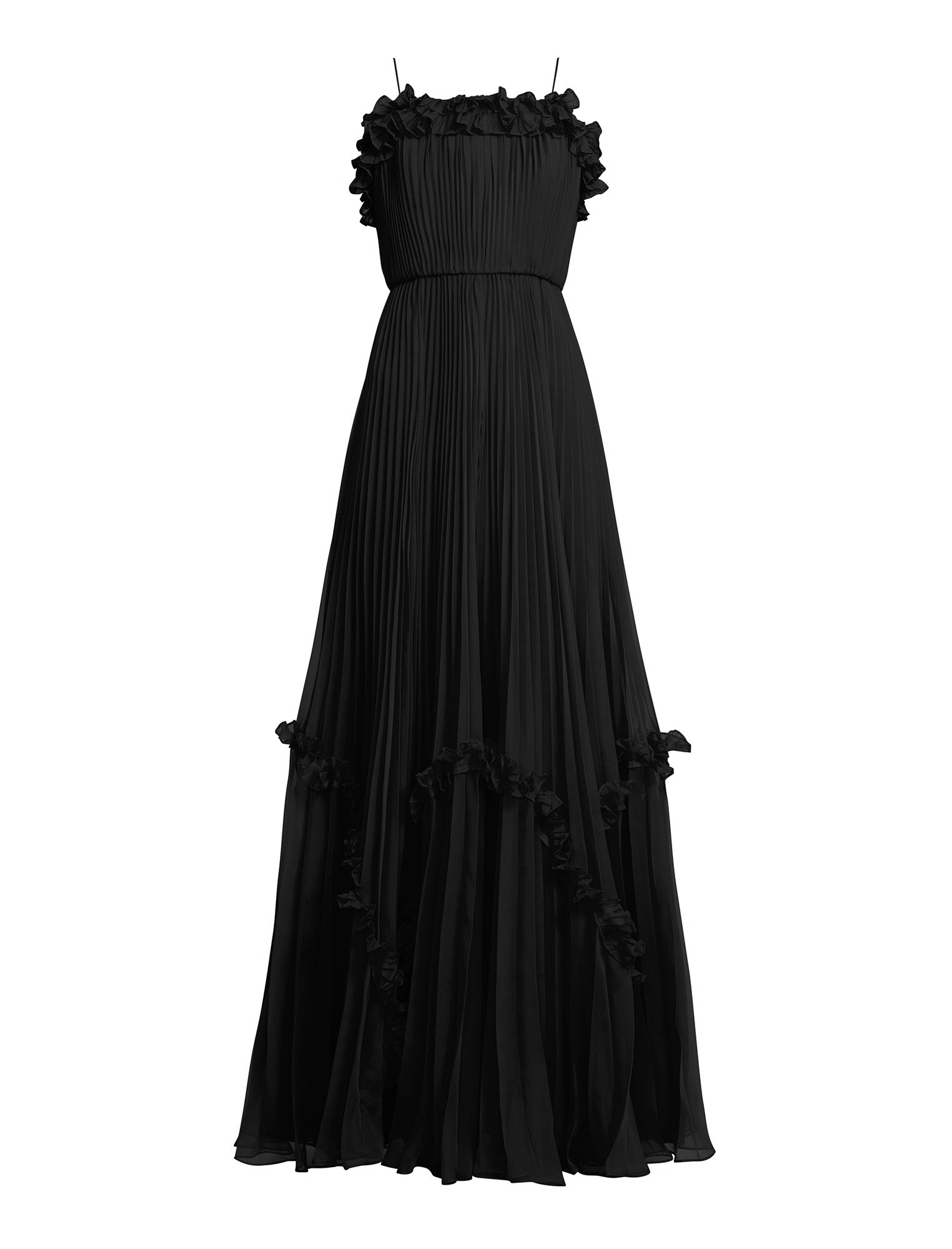 Shirring Ruffle Gown BCBGMAXAZRIA Shirring Ruffle Gown BCBGMAXAZRIA