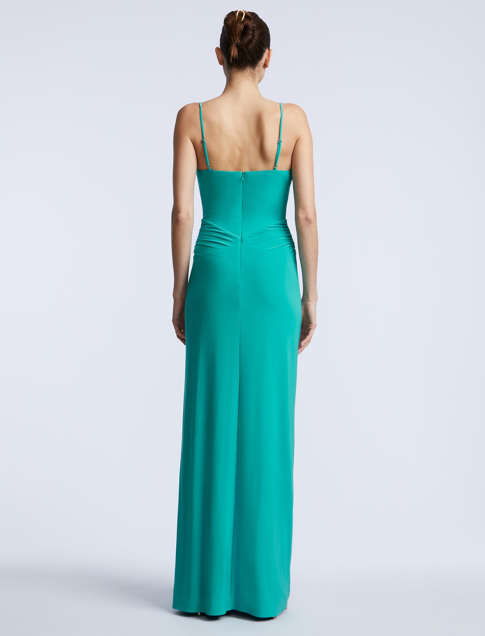 Cowl Draped Gown With Twist Spectra Green / 10 Cowl Draped Gown With Twist Spectra Green / 10