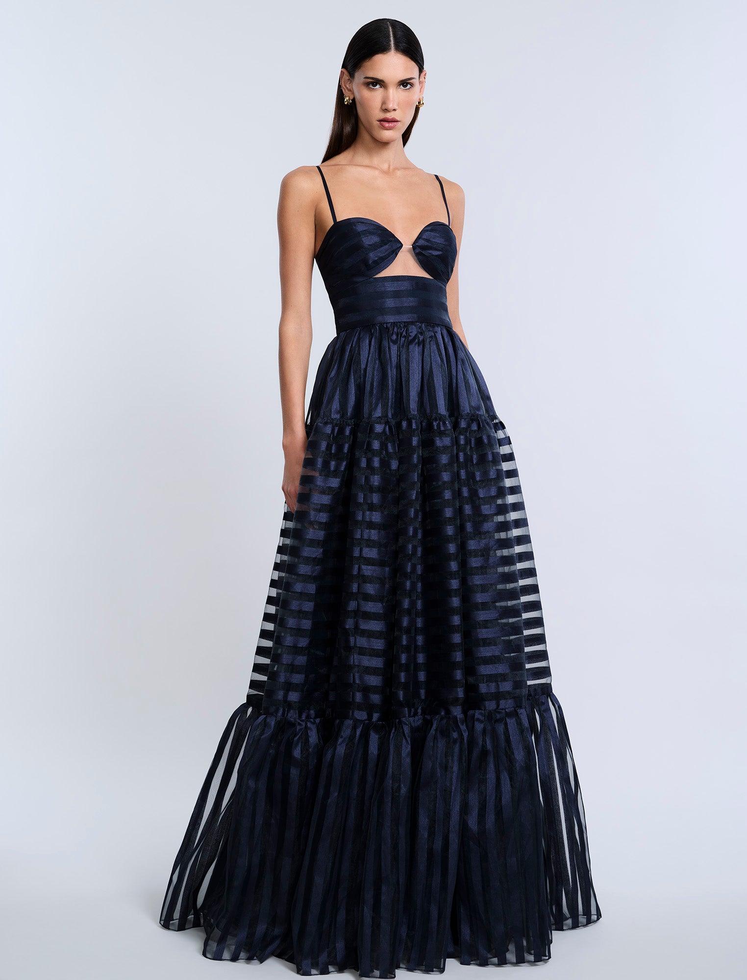 Stripe Organza Gown BCBGMAXAZRIA Stripe Organza Gown BCBGMAXAZRIA
