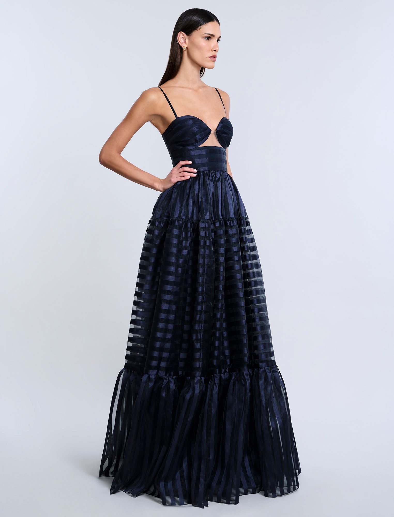 Stripe Organza Gown BCBGMAXAZRIA Stripe Organza Gown BCBGMAXAZRIA