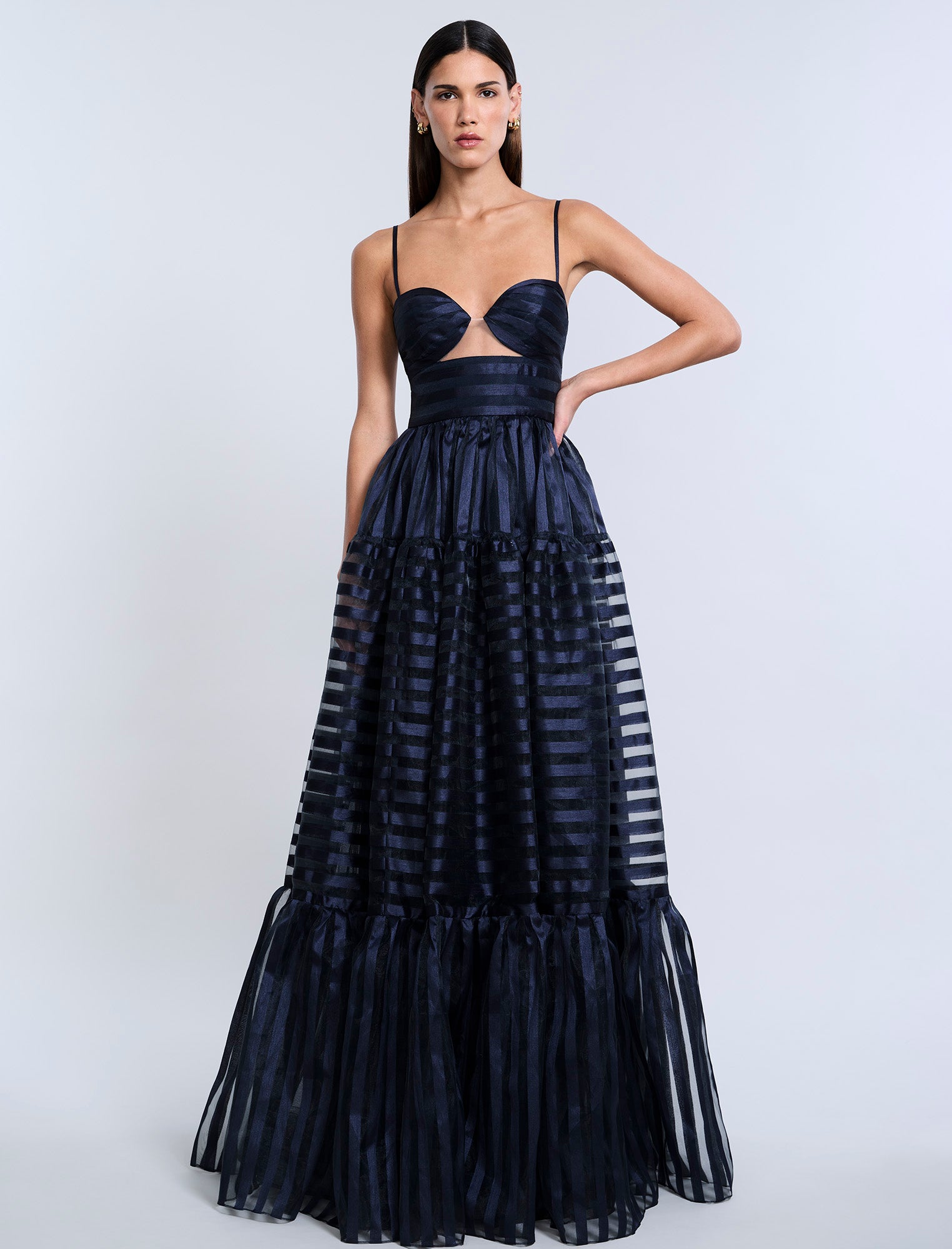 Stripe Organza Gown BCBGMAXAZRIA Stripe Organza Gown BCBGMAXAZRIA