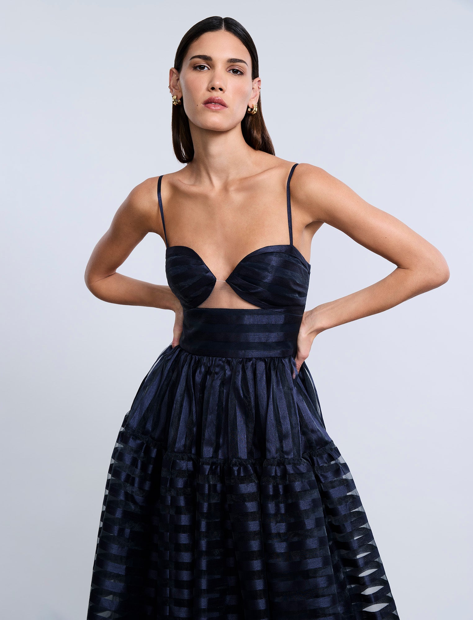 Stripe Organza Gown BCBGMAXAZRIA Stripe Organza Gown BCBGMAXAZRIA