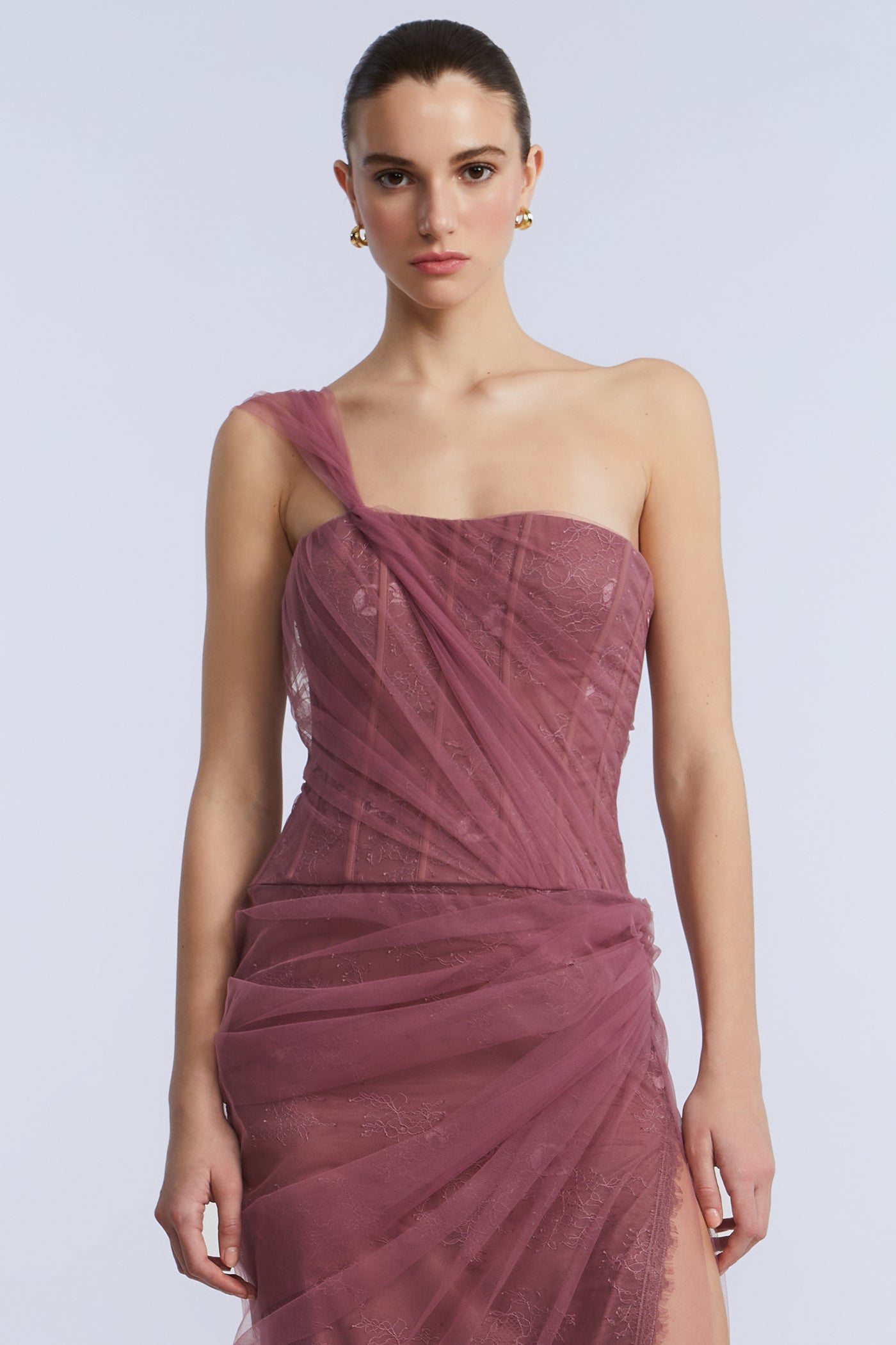 Tulle & Lace Gown BCBGMAXAZRIA Tulle & Lace Gown BCBGMAXAZRIA