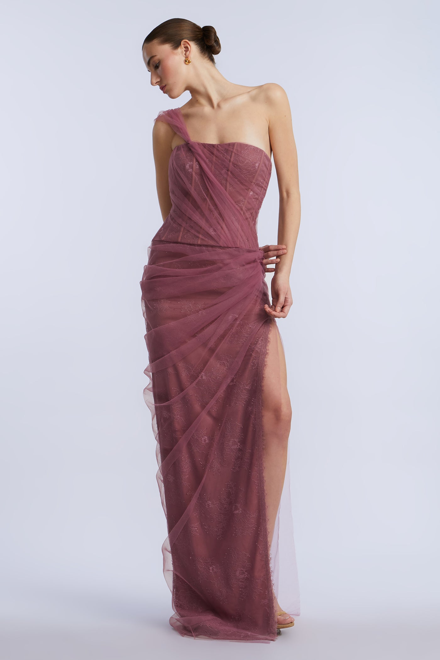 Tulle & Lace Gown BCBGMAXAZRIA Tulle & Lace Gown BCBGMAXAZRIA