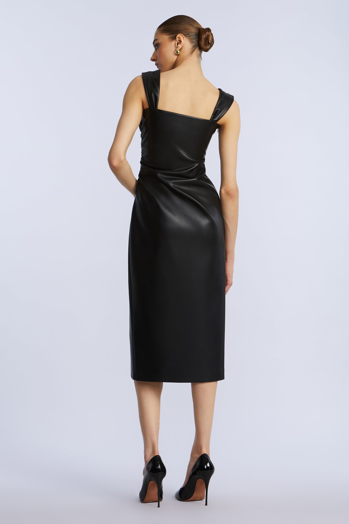 Leather Dress With Slit Black / 10 Leather Dress With Slit Black / 10