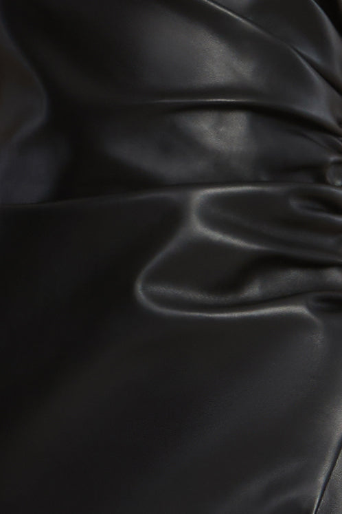 Leather Dress With Slit Black / 10 Leather Dress With Slit Black / 10