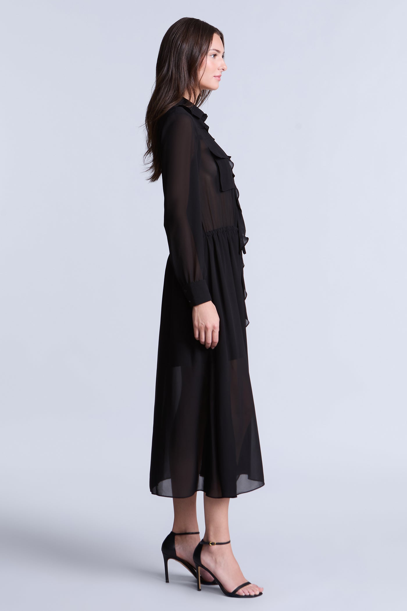 Solid Ruffle Dress Black / 10 Solid Ruffle Dress Black / 10