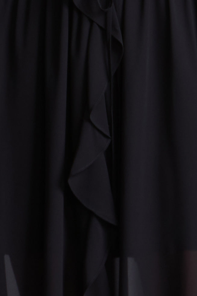 Solid Ruffle Dress Black / 10 Solid Ruffle Dress Black / 10
