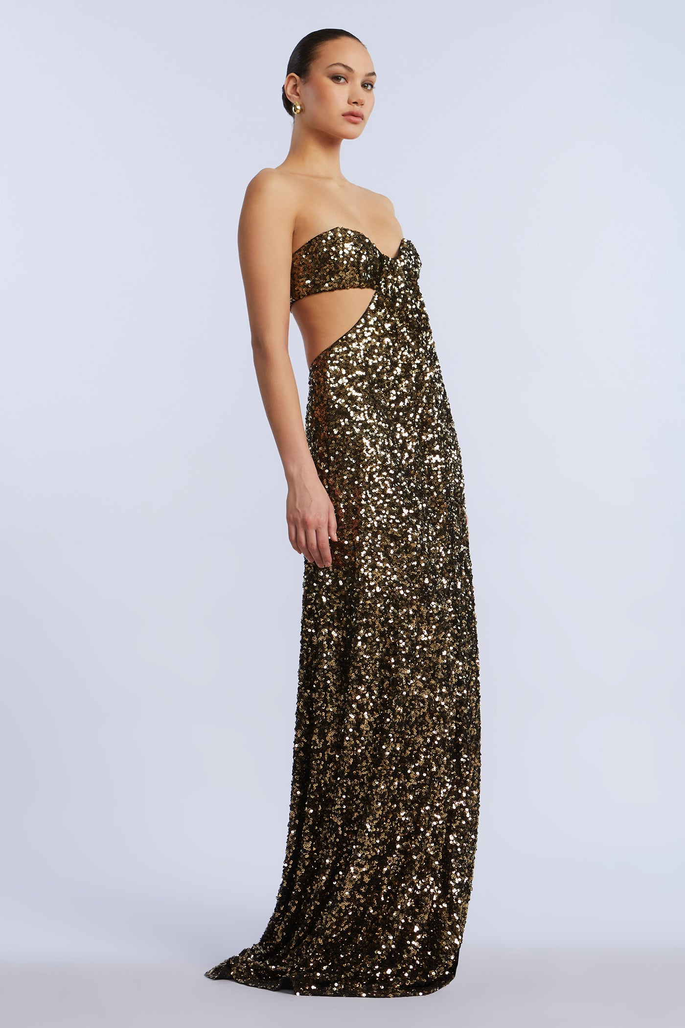 Sequin Strapless Gown BCBGMAXAZRIA Sequin Strapless Gown BCBGMAXAZRIA