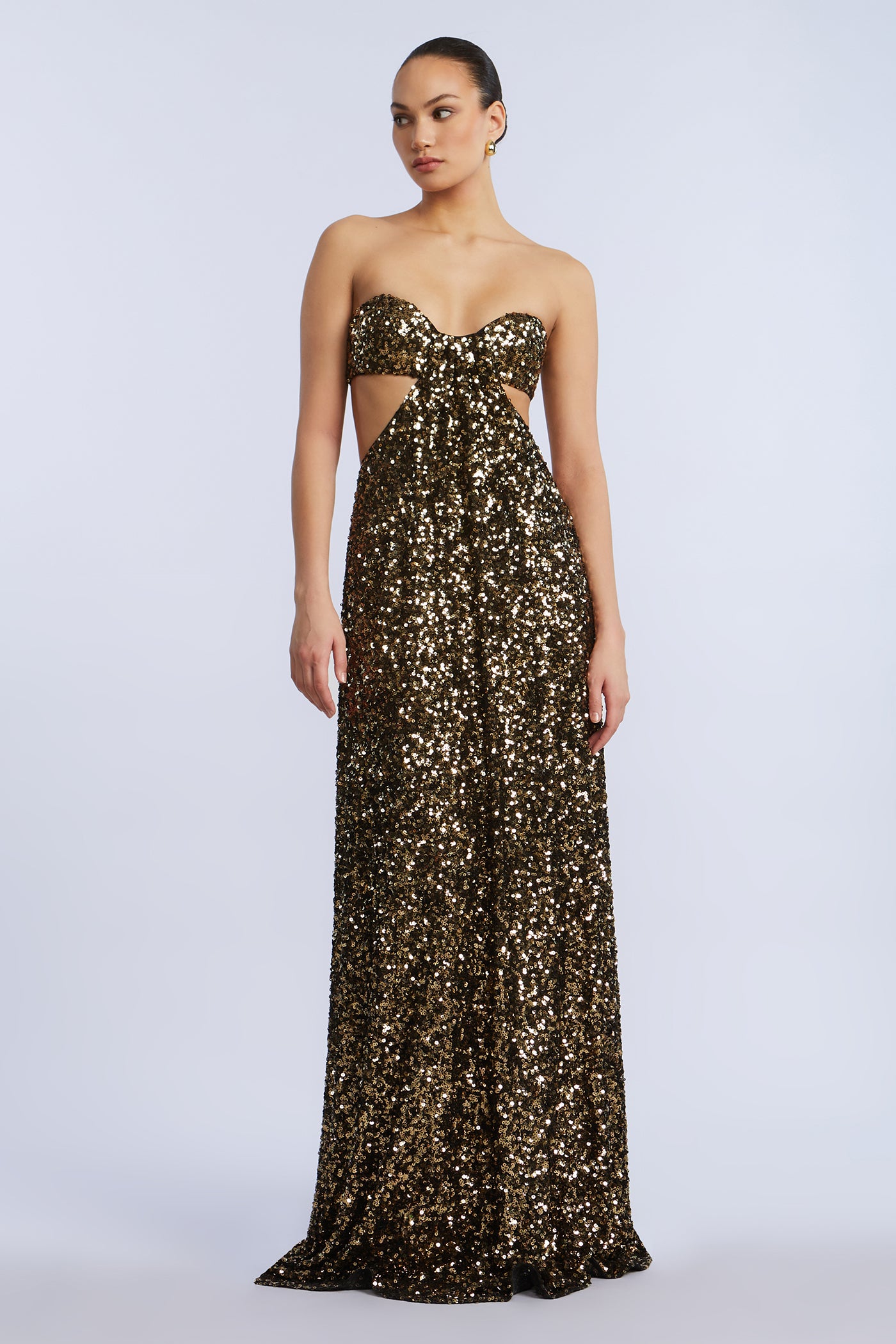 Sequin Strapless Gown Gold / 14 Sequin Strapless Gown Gold / 14