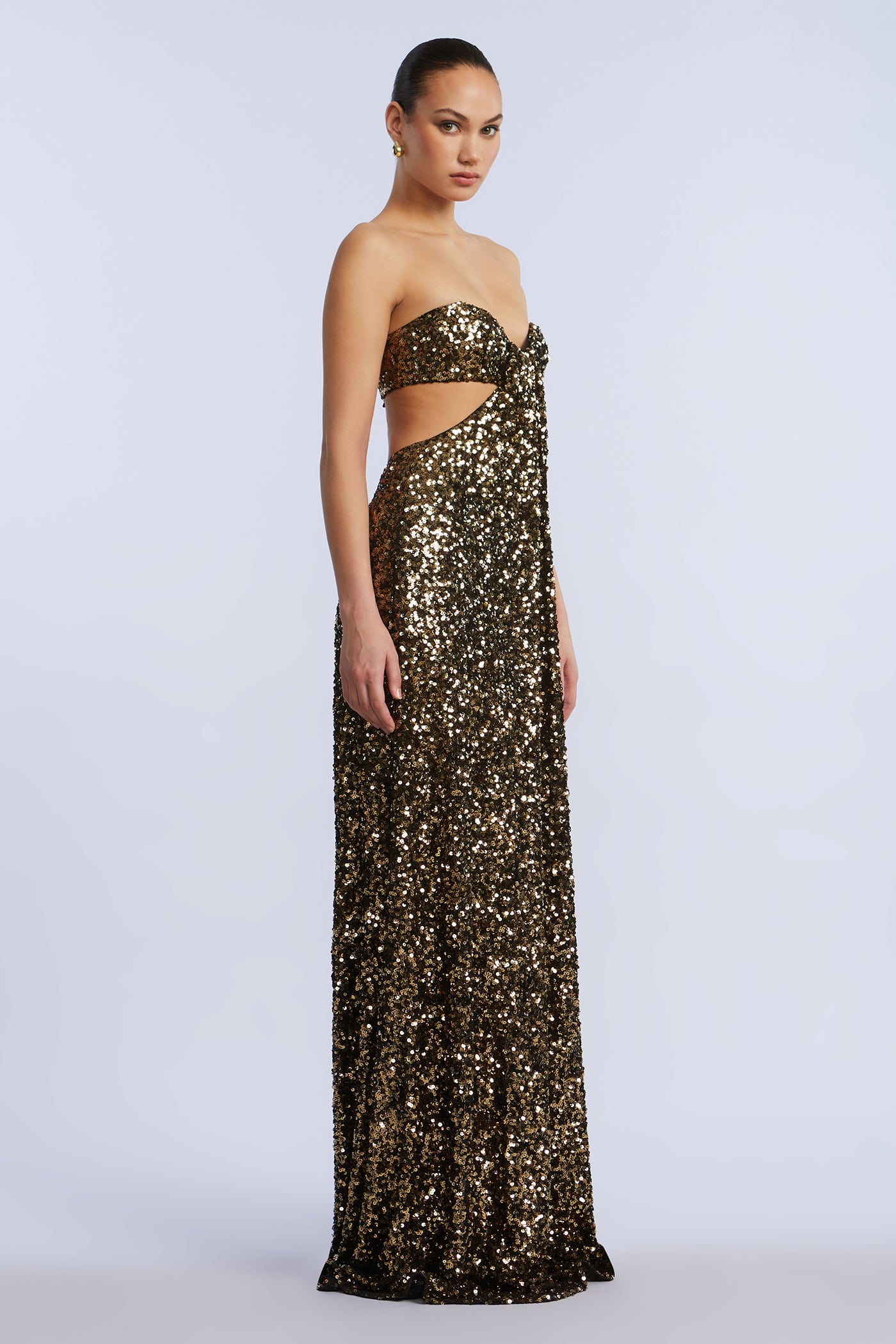 Sequin Strapless Gown Gold / 14 Sequin Strapless Gown Gold / 14