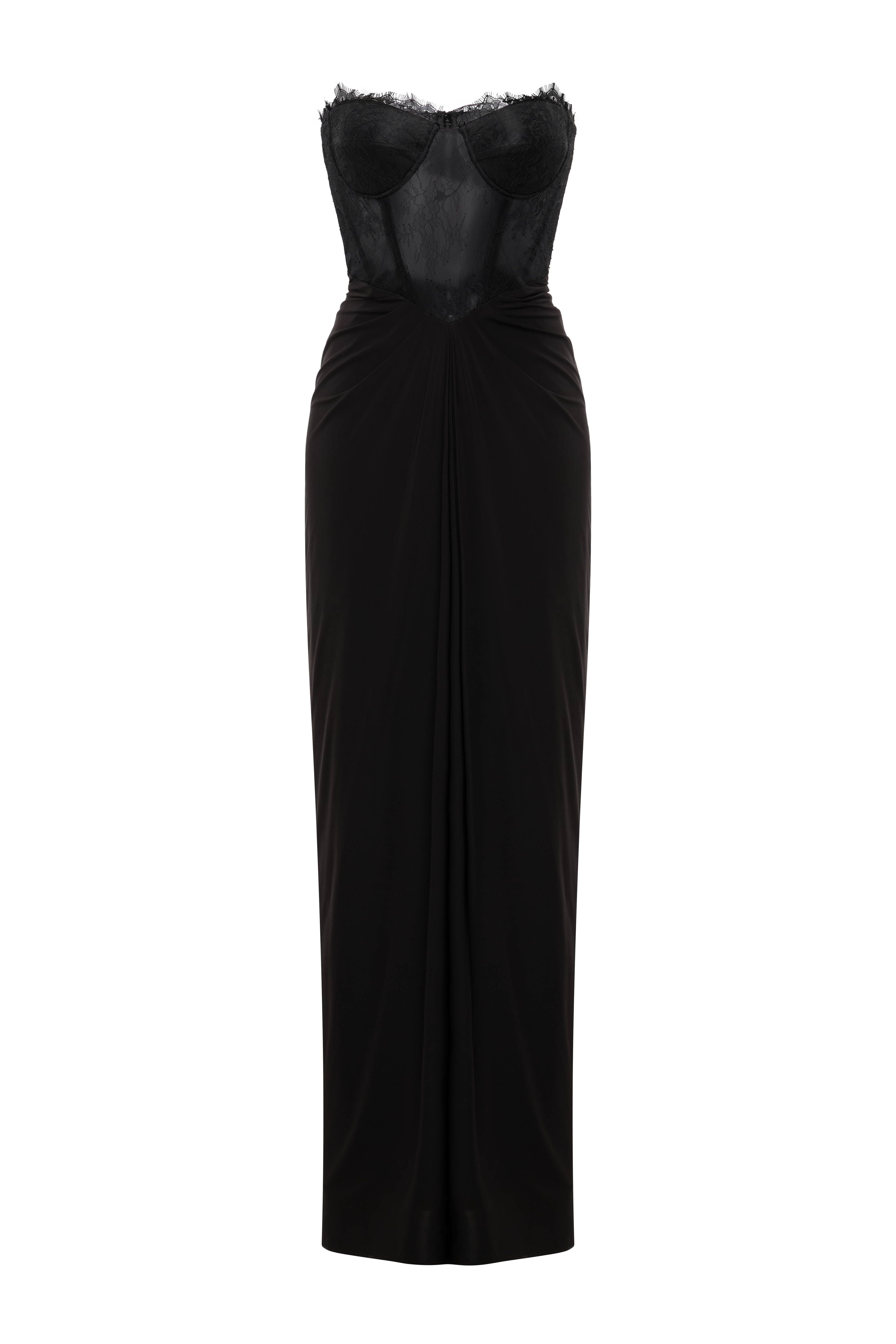 Lace & Jersey Gown Black / 6 Lace & Jersey Gown Black / 6