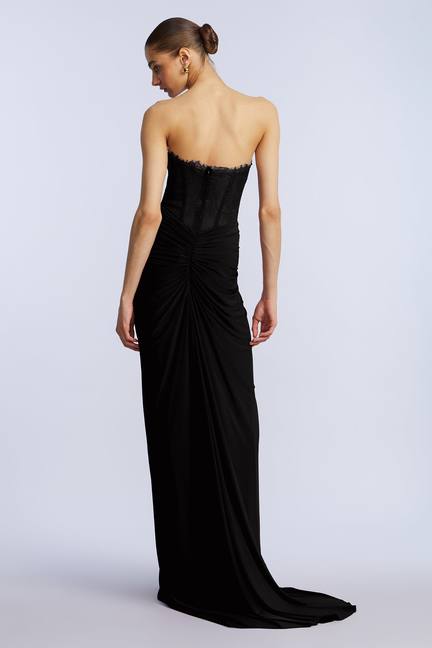 Lace & Jersey Gown Black / 6 Lace & Jersey Gown Black / 6