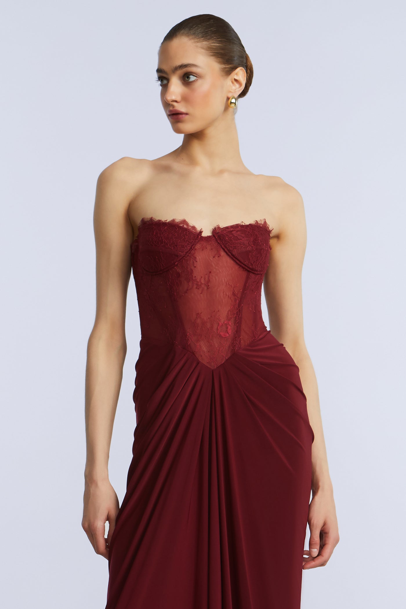 Lace Jersey Gown – BCBGMAXAZRIA - Main Image