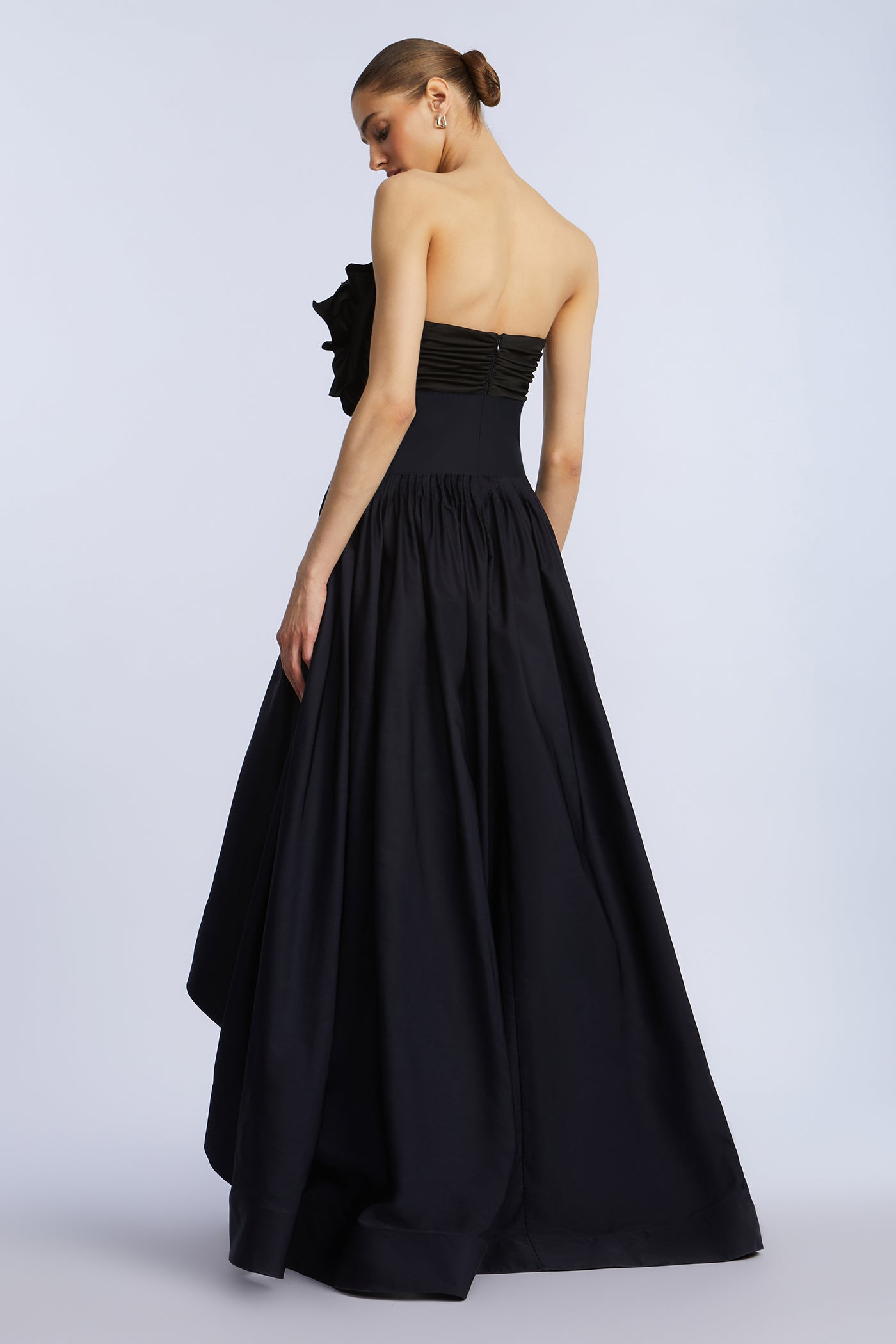 Embroidered Gown Bcbg Black Floral Dress Black Embroidered Floral Gown: Strapless Maxi Dress Embroidered Gown Bcbg Black Floral Dress Black Embroidered Floral Gown: Strapless Maxi Dress