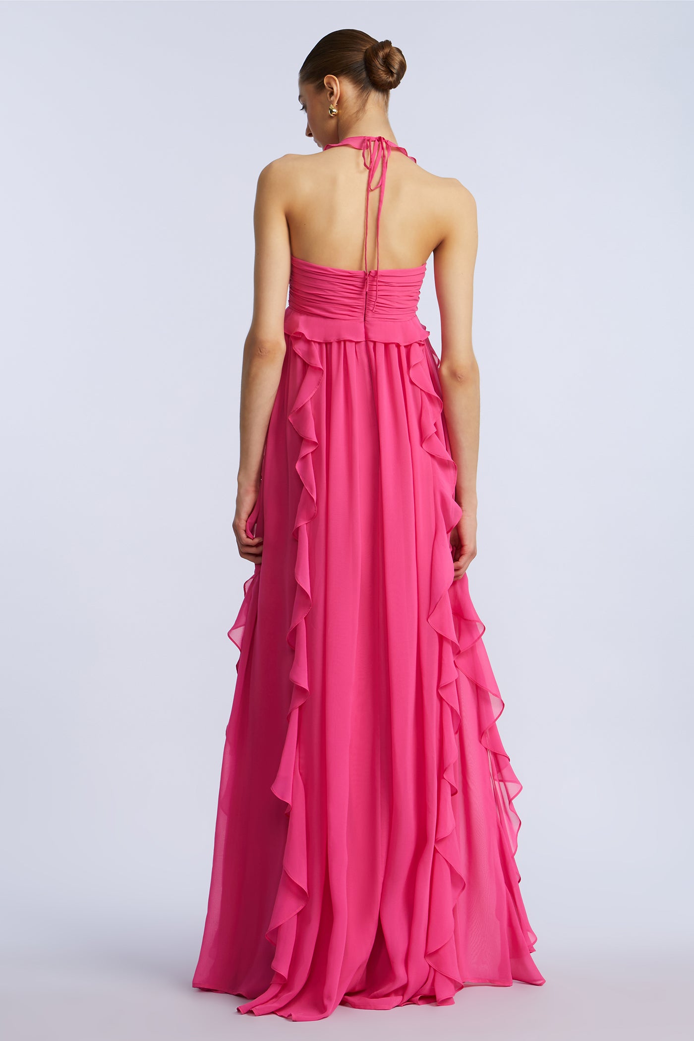 Ruffle Chiffon Gown BCBGMAXAZRIA Ruffle Chiffon Gown BCBGMAXAZRIA