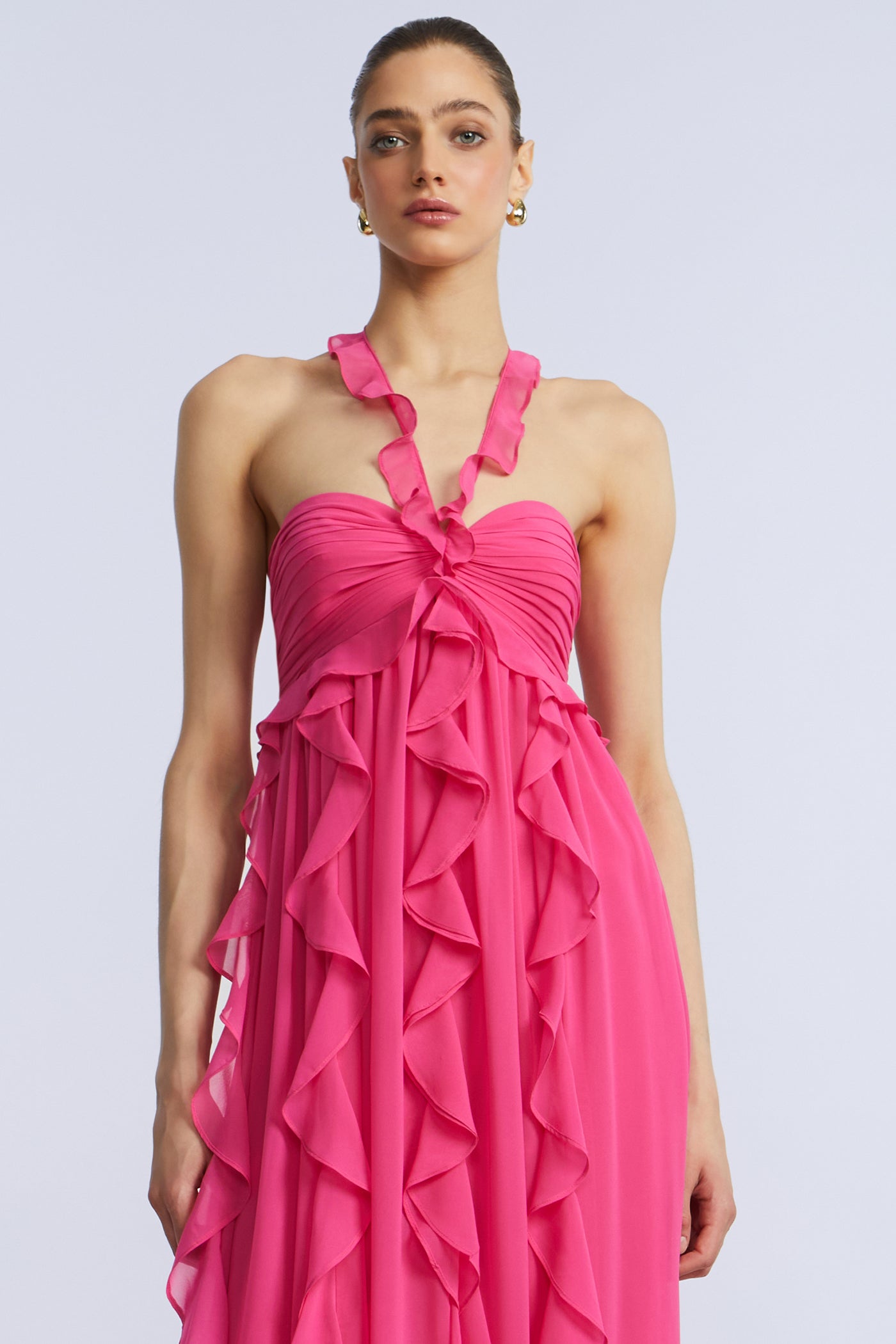 Ruffle Chiffon Gown Ruffle Chiffon Gown