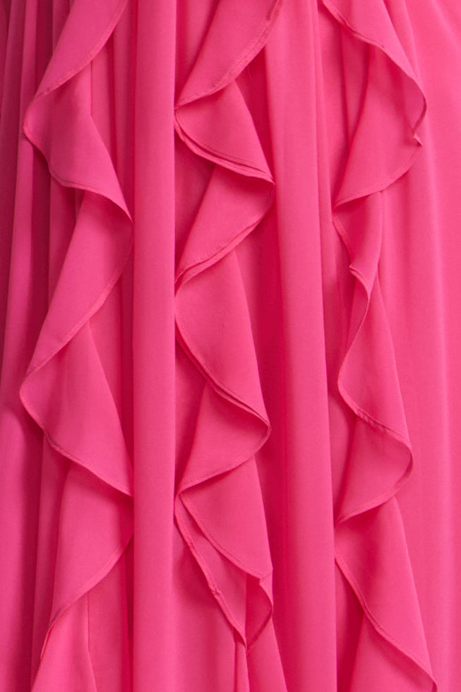 bcbg pink chiffon dress BCBGMAXAZRIA Womens Silk Rhinestone Evening Dress Pink 8