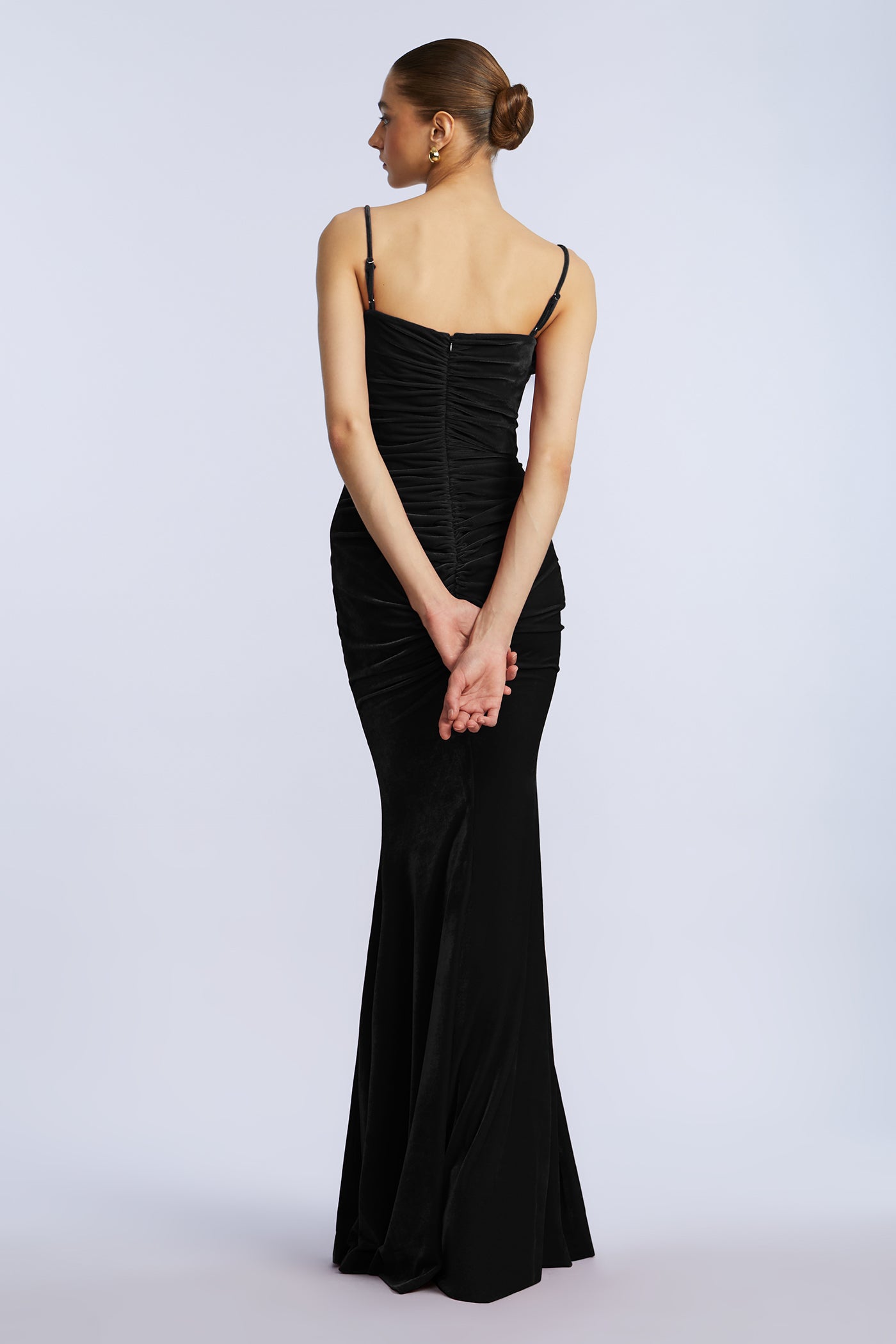Ruffle Velvet Gown Black / 14 Ruffle Velvet Gown Black / 14
