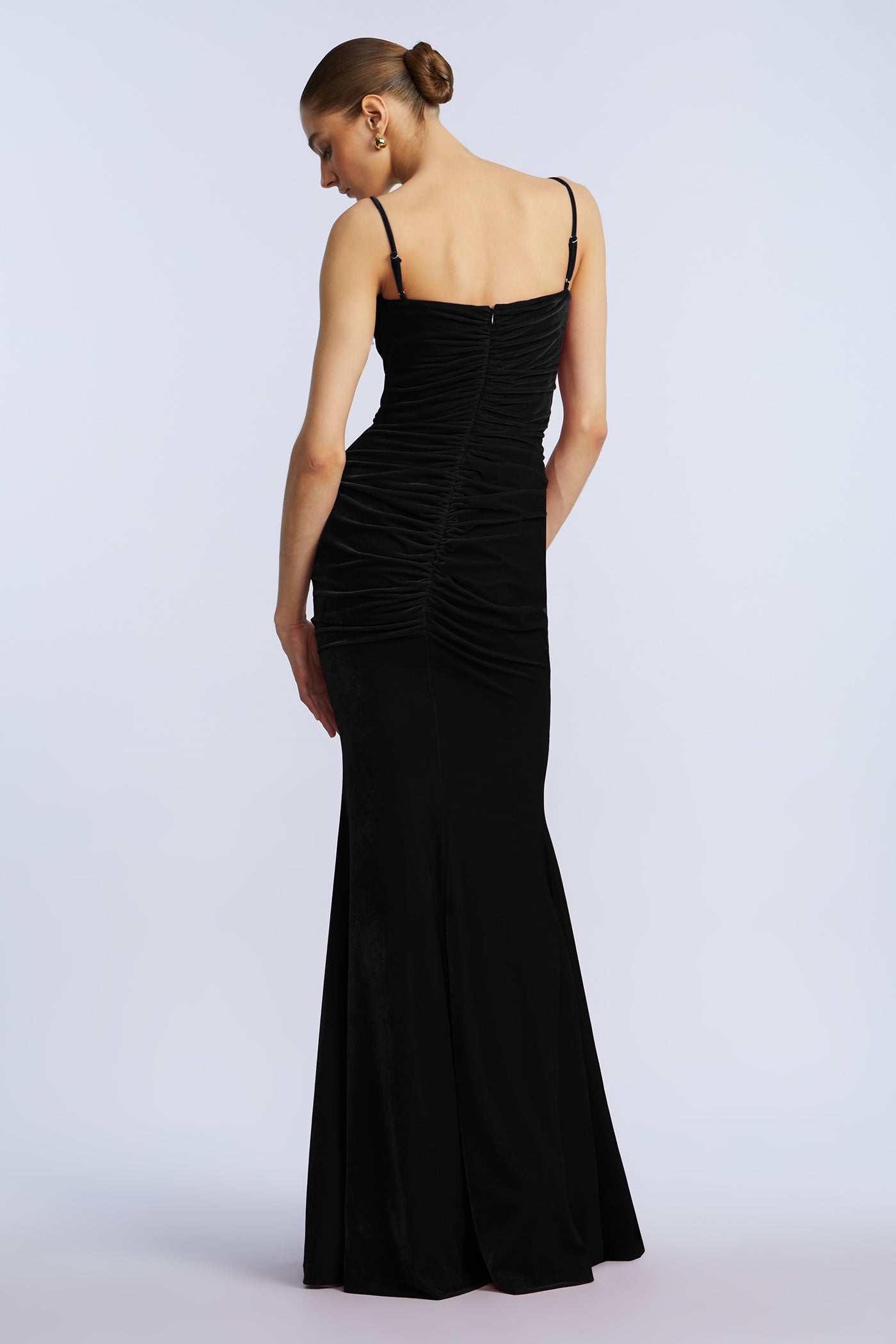 Ruffle Velvet Gown Black / 14 Ruffle Velvet Gown Black / 14