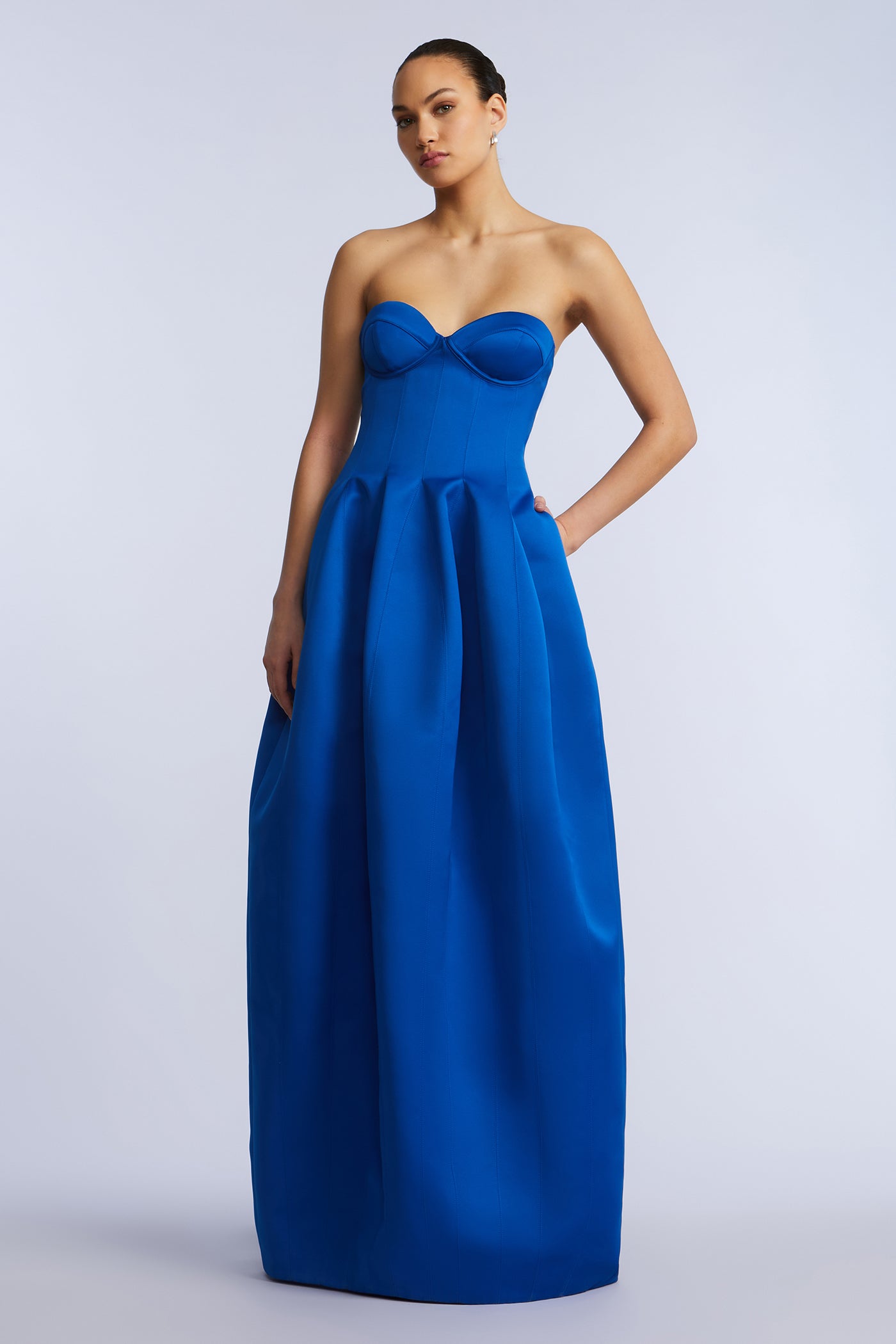 Strapless Structured Gown Nautical Blue / 6 Strapless Structured Gown Nautical Blue / 6
