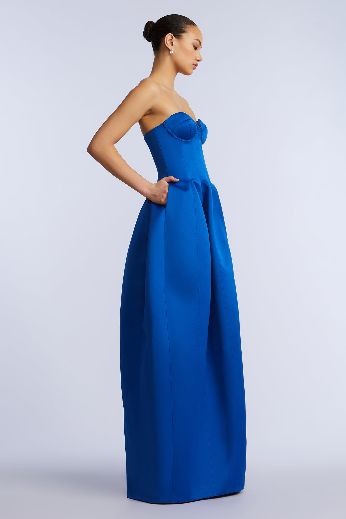 Strapless Structured Gown Nautical Blue / 6 Strapless Structured Gown Nautical Blue / 6