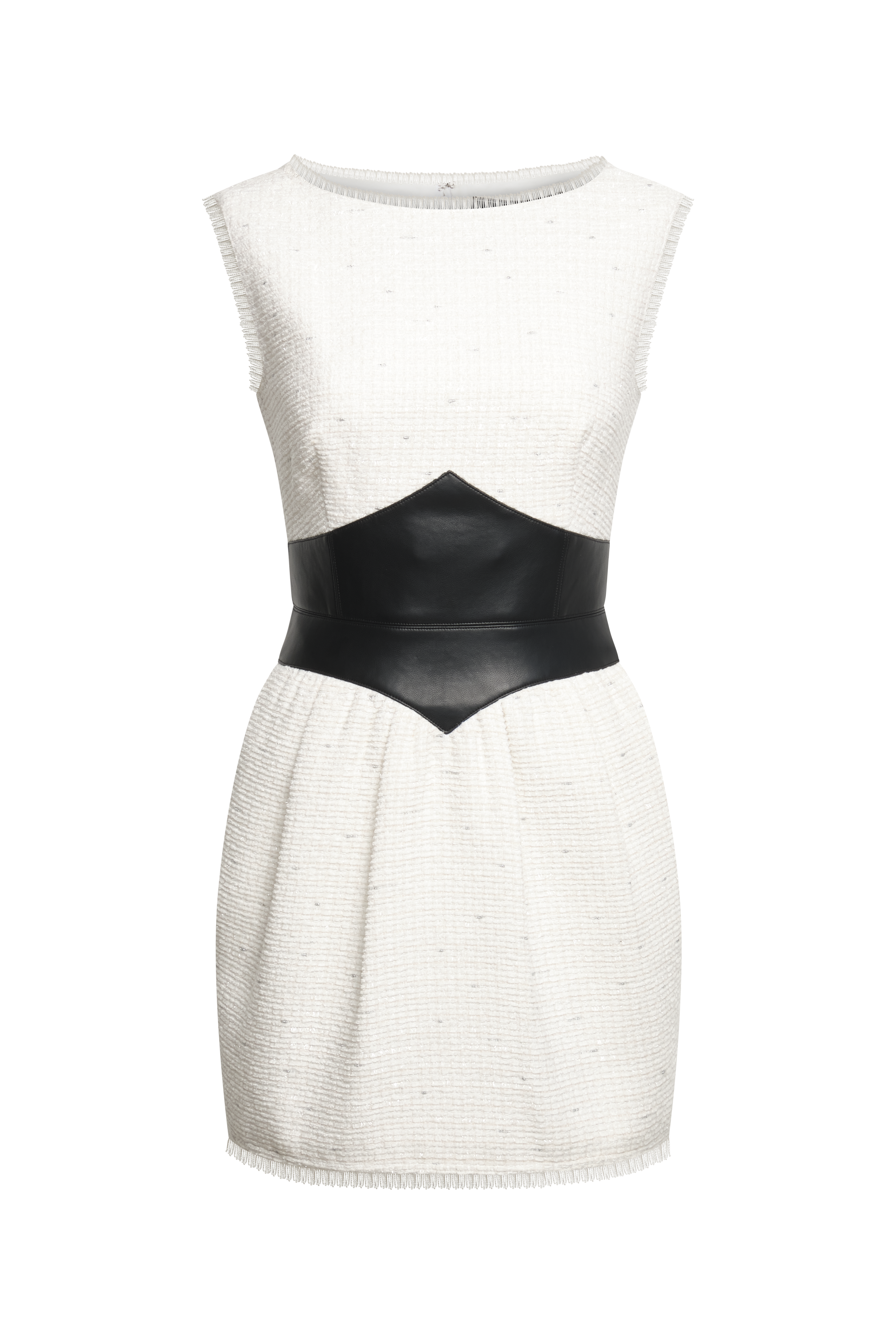 Leather Tweed Dress Black/White / 10 Leather Tweed Dress Black/White / 10