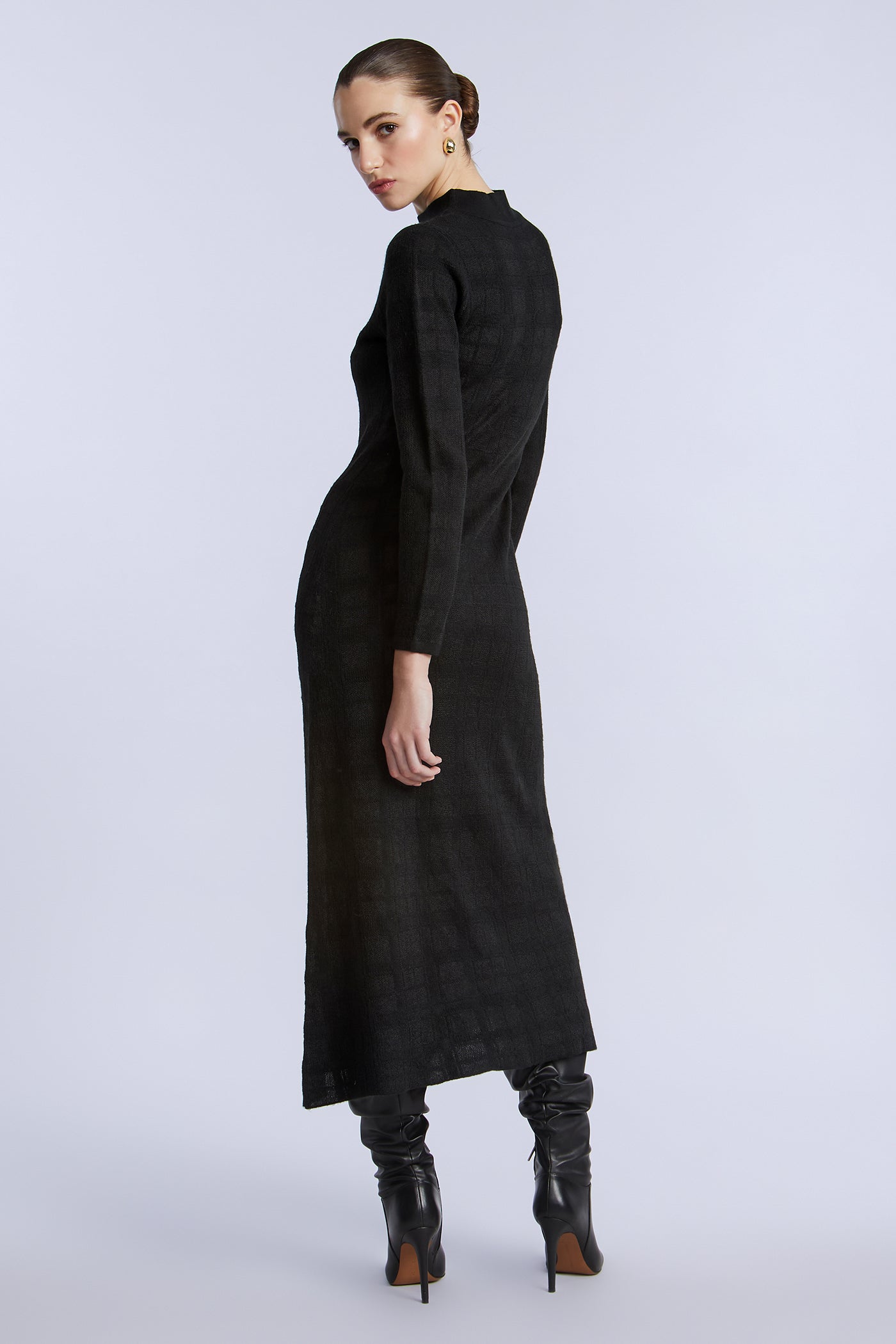 Turtleneck Openweave Dress BCBGMAXAZRIA Turtleneck Openweave Dress BCBGMAXAZRIA