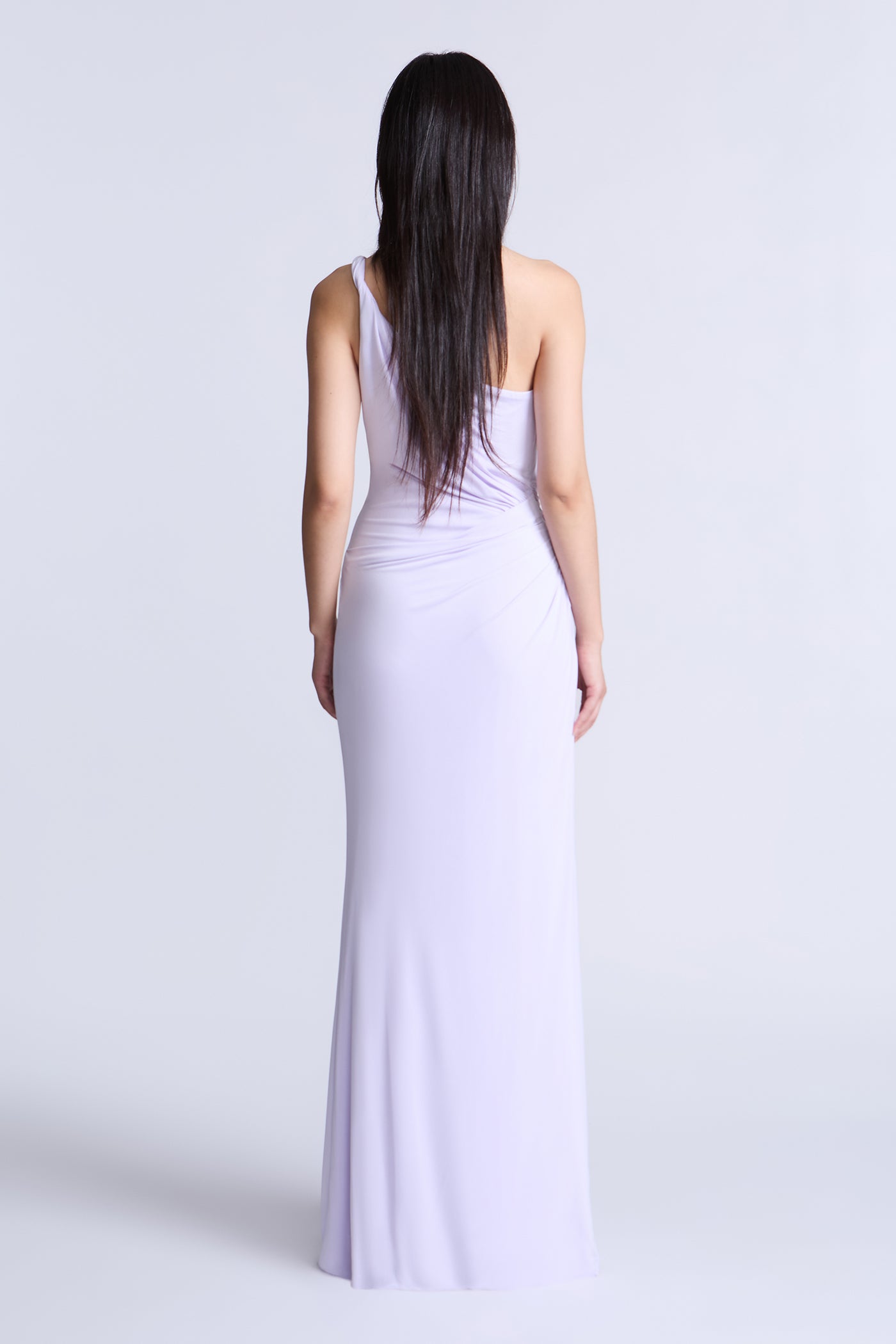 bcbg one shoulder purple dress BCBGMAXAZRIA Women's Saphira Twist One-Shoulder Gown - Lavender