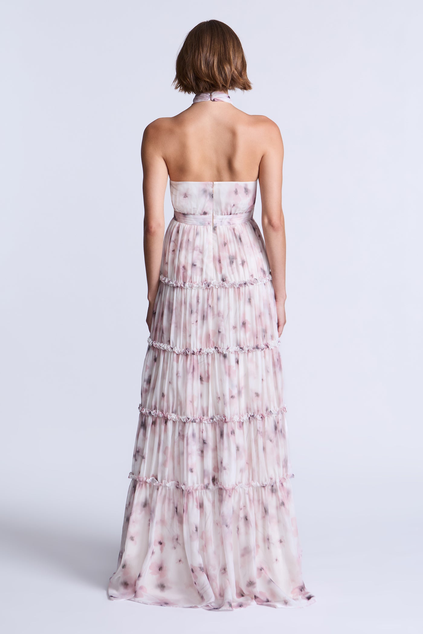 bcbg floral maxi dress BCBG Women's Floral V-Neck Chiffon Maxi Dress