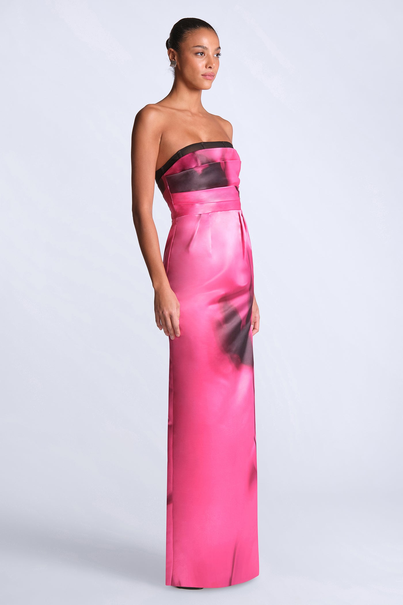Madison Printed Gown Placement Floral Print Begonia / 14 Madison Printed Gown Placement Floral Print Begonia / 14