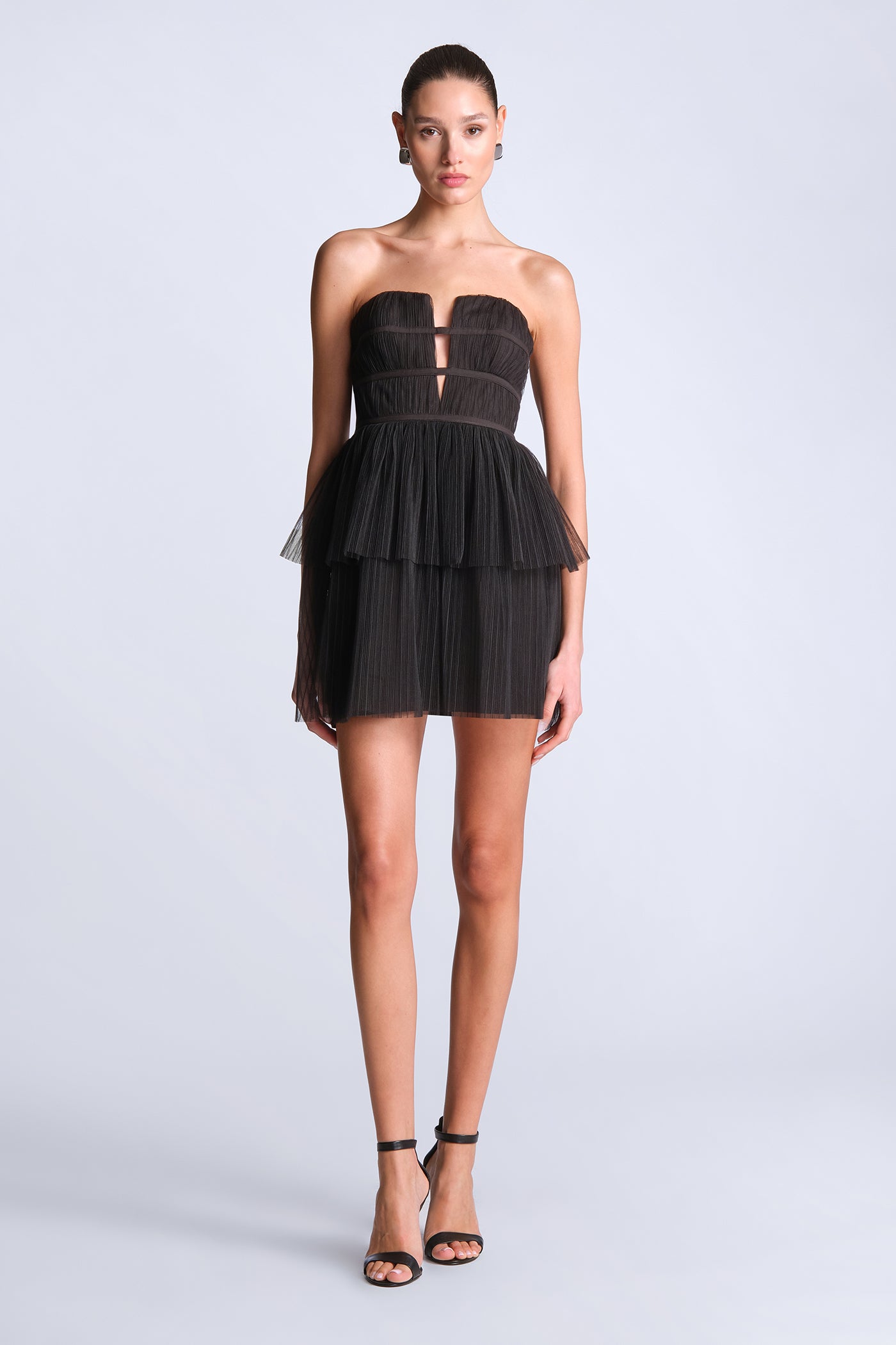 bcbg black dress Bubble Mini Dress Black / 2