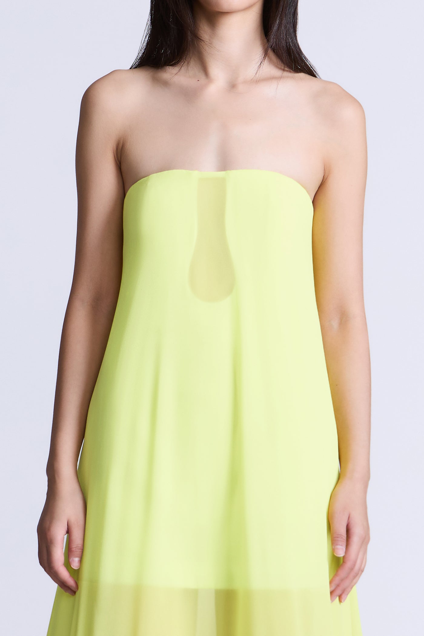 bcbg yellow chiffon dress BCBGMaxAzria Harlo Chiffon Evening Gown