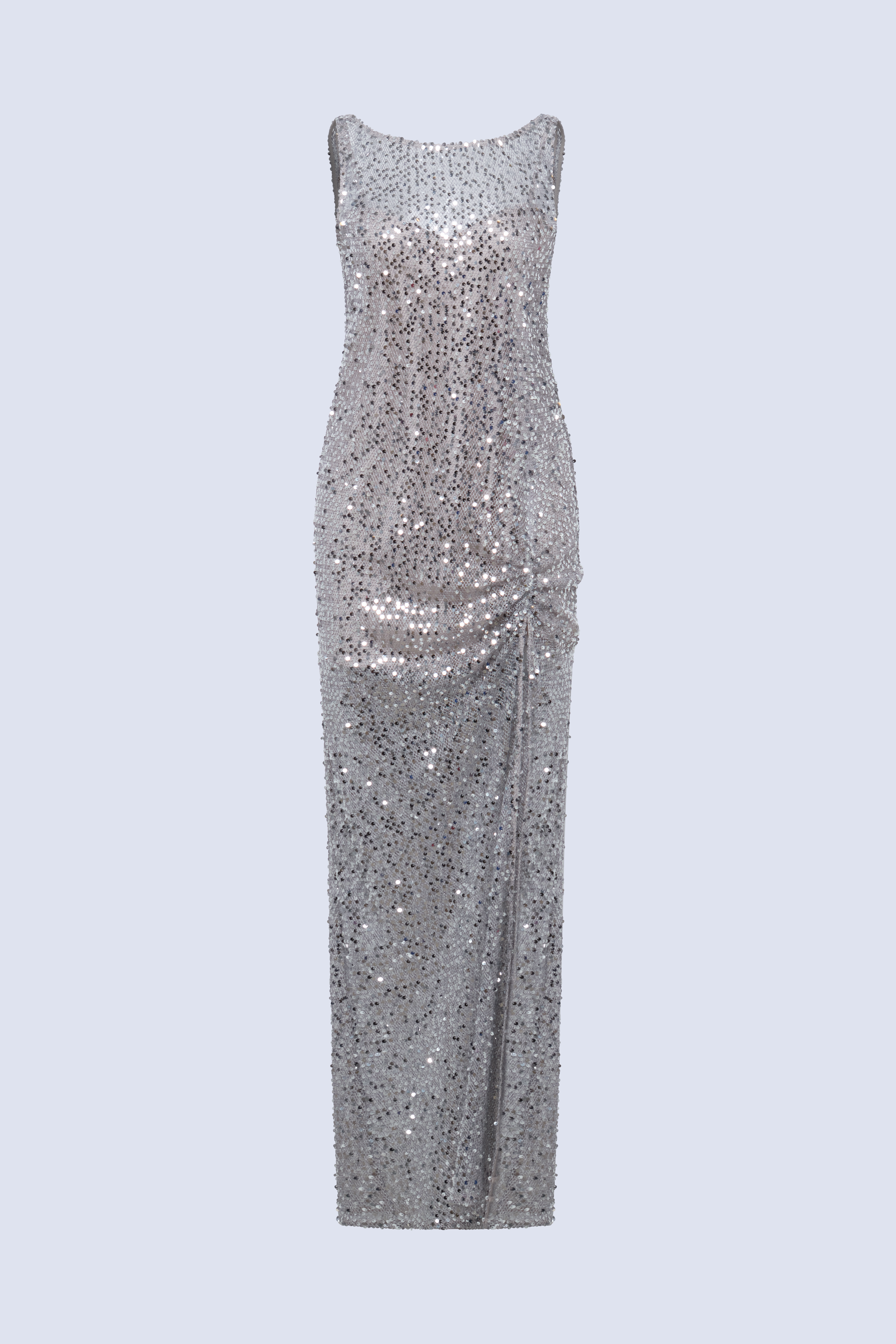 bcbg silver sequin dress Sequin Lace Gusset Gown Jasmine / 6