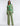 FRONT VIEW WOMEN'S CAMEL/EMERALD GREEN WIDE-LEG KNIT TROUSER