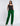 FRONT VIEW WOMEN'S EMERALD GREEN WIDE-LEG CARGO PANT