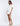 SIDE VIEW OFF WHITE OFF-THE-SHOULDER MINI DRESS WITH TULLE DETAILING