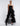 FRONT VIEW WOMEN'S BLACK STRAPLESS TIERED TULLE JUMPSUIT GOWN