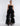 FRONT VIEW WOMEN'S BLACK STRAPLESS TIERED TULLE JUMPSUIT GOWN