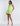 SIDE VIEW LIME PUNCH SLEEVELESS A-LINE MINI DRESS WITH SWEETHEART NECKLINE AND ILLUSION DETAIL