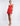 SIDE VIEW JEWEL RED SLEEVELESS A-LINE MINI DRESS WITH CUTOUT ILLUSION NECKLINE
