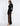 SIDE VIEW BLACK LONG SLEEVE MOCK NECK ILLUSION GOWN WITH SLIT