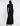 BACK VIEW BLACK LONG SLEEVE MOCK NECK ILLUSION GOWN WITH SLIT