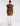 BACK VIEW WOMEN'S TOFFEE BELTED HOODED WRAP WOOL COAT